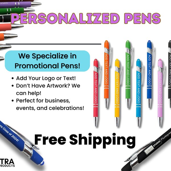 Personalized Engraved Pens - Promotional Pens for Marketing Your Business or Celebration! Great for Teachers, Realtors, and Graduation Gifts