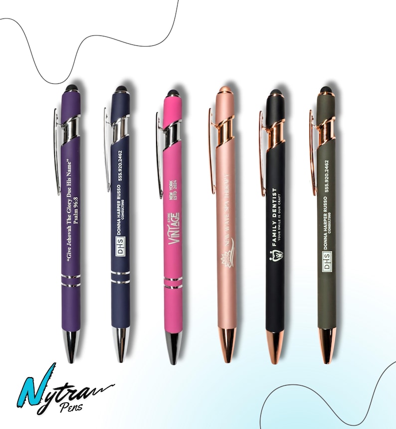 Personalized Engraved Pens - Bulk Orders of Custom Business & Promotional Pens for any Event or Celebration. Add your text or logo! Bild 7