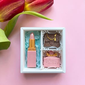 Unique Present Lipstick Gift for her Artisan Chocolate Luxury belgian handmade chocolate DIY chocolate Themed Chocolates  Bridal Shower Gift