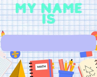 Math styled name tag