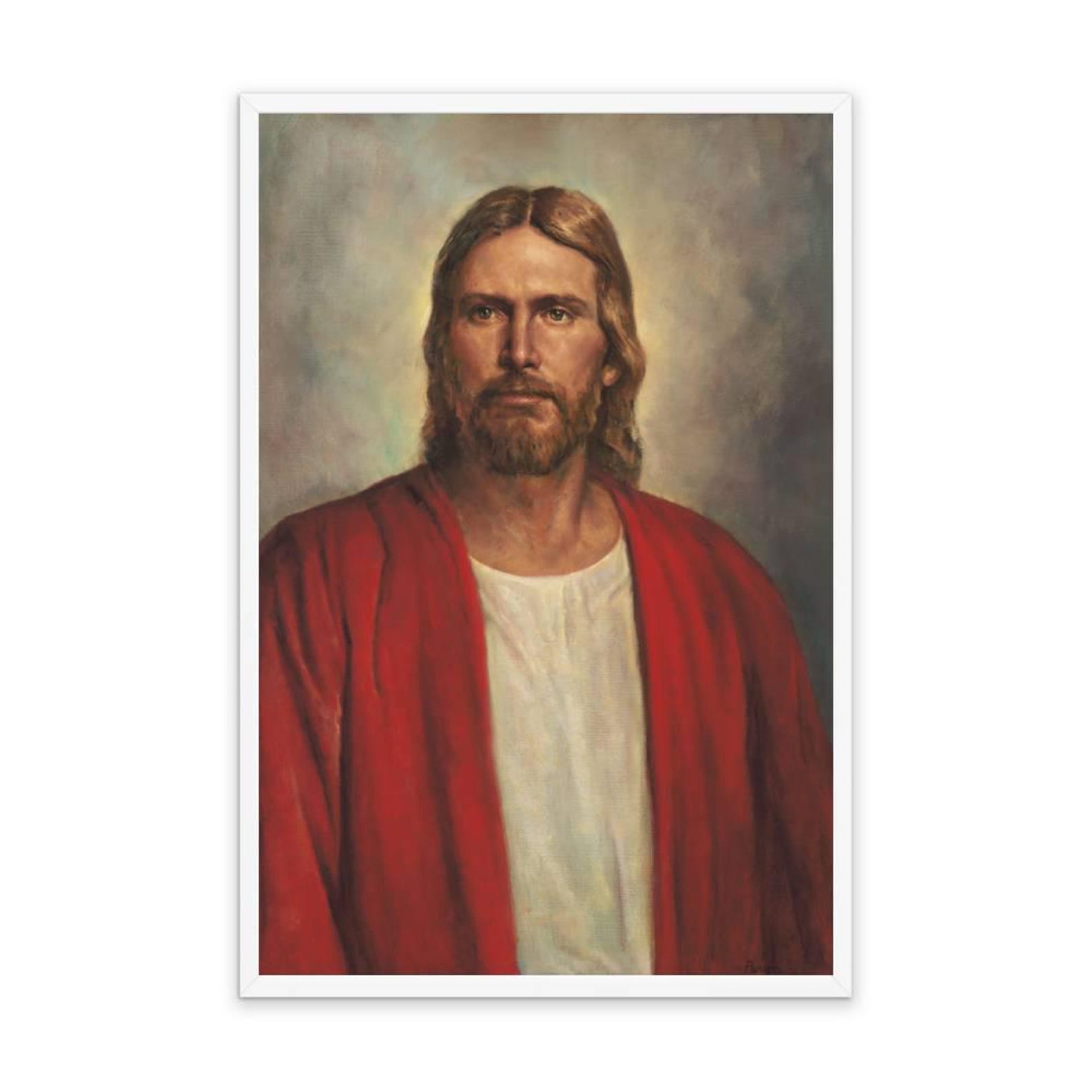 Jesus Red Color Jesus Red Robe Wall Art, Christ Poster, Joshua Art, Catholic Print ...