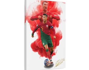 Ronaldo-affisch, konstfull Ronaldo, CR7, sportväggkonst, man cave-dekor, sportbarndekor