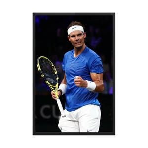 Rafael Nadal Poster, Rafa Nadal, Nadal Tennis Decor, Framed Nadal Print, Tennis Icon Wall Decor, Tennis Fan Gift Idea, Sport Poster Decor