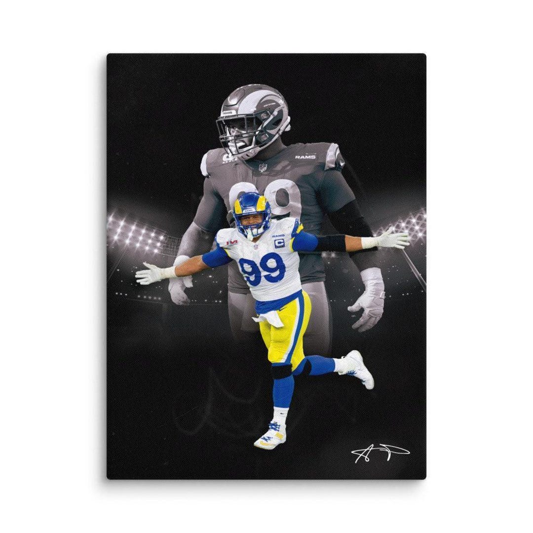 Aaron Donald Los Angeles Rams Poster, NFL Sports Art Print - Etsy