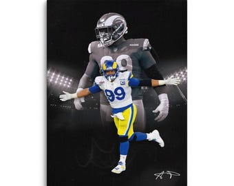 アーロン・ドナルド ロサンゼルス ラムズ アートプリント、新品＆希少