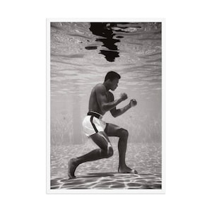 Muhammad Ali Underwater Boxing Art, Vintage Sports Poster image 2