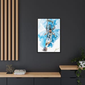Messi-affisch, Lionel Messi-konst, VM i Argentina, fotbollsväggkonst, sportbarndekor bild 8