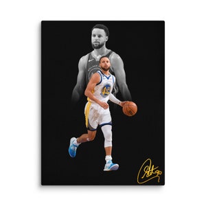Póster de Stephen Curry: póster de baloncesto, impresión en lienzo, impresión deportiva enmarcada, regalo deportivo, decoración, regalo para el hogar, póster de los Golden State Warriors