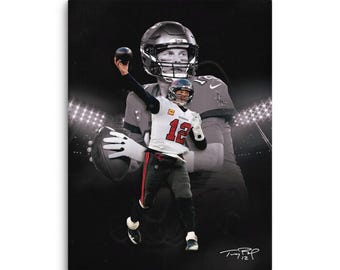 トム・ブレイディ バッカニアーズ ポスター、NFL スポーツ アートプリント