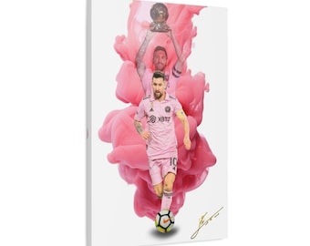 Messi Poster, Inter Miami, Messi Decoration, Soccer Wall Arts, Man Cave Decore