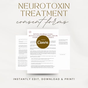 Formulario de consentimiento para tratamiento con neurotoxinas (Botox®, Jeuveau®, Dysport®, Xeomin®, Daxxify®) editable