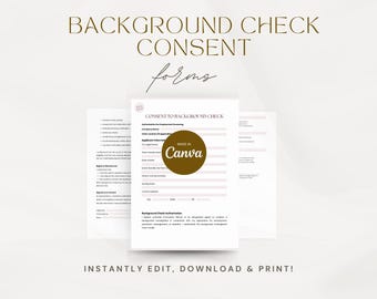 Edytowalny szablon formularza zgody na sprawdzenie przeszłości pracownika