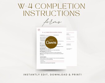 Edytowalny szablon instrukcji wypełniania formularza W-4 dla pracowników