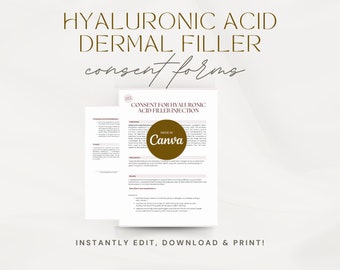 Edytowalny formularz zgody na wypełniacz skórny z kwasu hialuronowego (HA)
