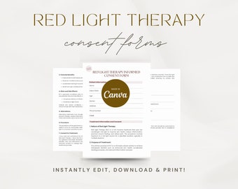 Edytowalny formularz zgody na terapię światłem czerwonym