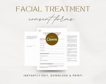 Edytowalny formularz zgody na zabieg na twarz