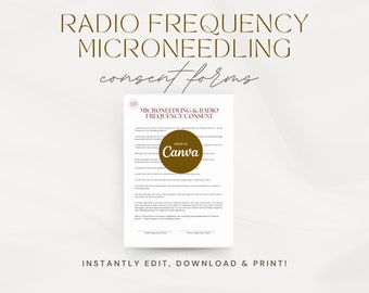 Edytowalny formularz zgody na zabieg mikronakłuwania twarzy metodą radiofrekwencji (RF)