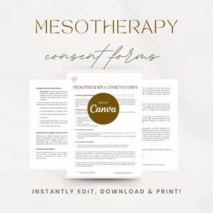 Editable Mesotherapy Facial Injection Treatment Consent Form