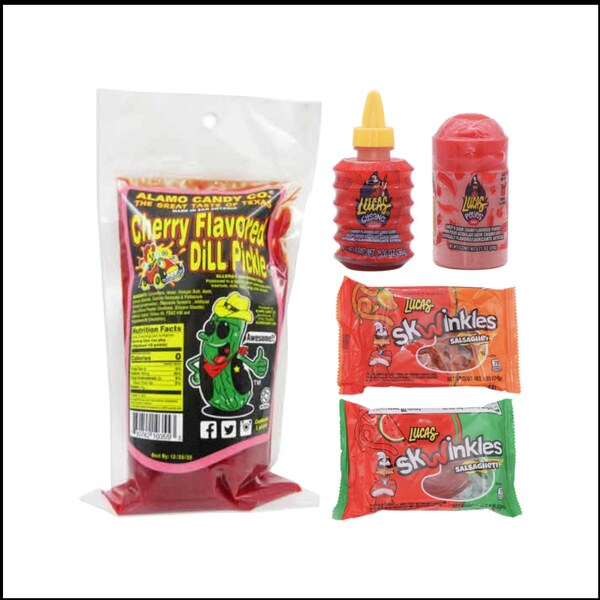 Alamo Candy Cherry Flavored Pickle Pack Kit