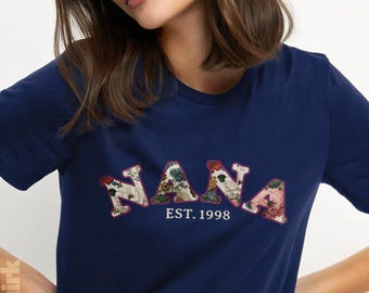 花柄ナナTシャツ：おばあちゃんへのカスタムギフト