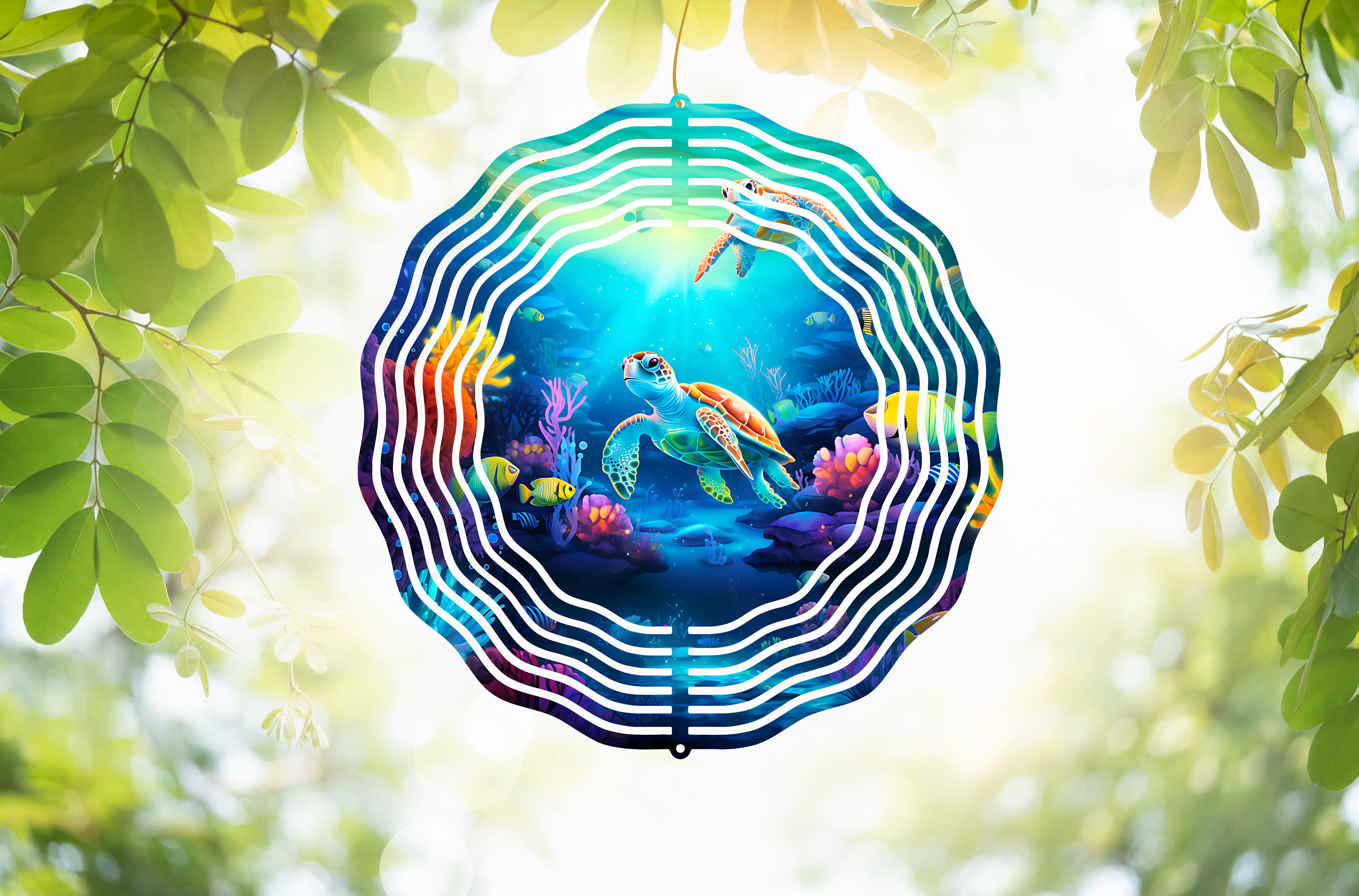 Sea Turtle Wind Spinner Sublimation Design Sea Turtle PNG Sublimation ...