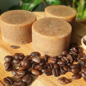 Handmade coffee scrub vegan soap  80g