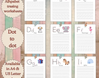 26 Printable Trace the Alphabet Worksheets Alphabet Worksheets Download Alphabet Worksheets in PDF Preschool-Kindergarten Letter