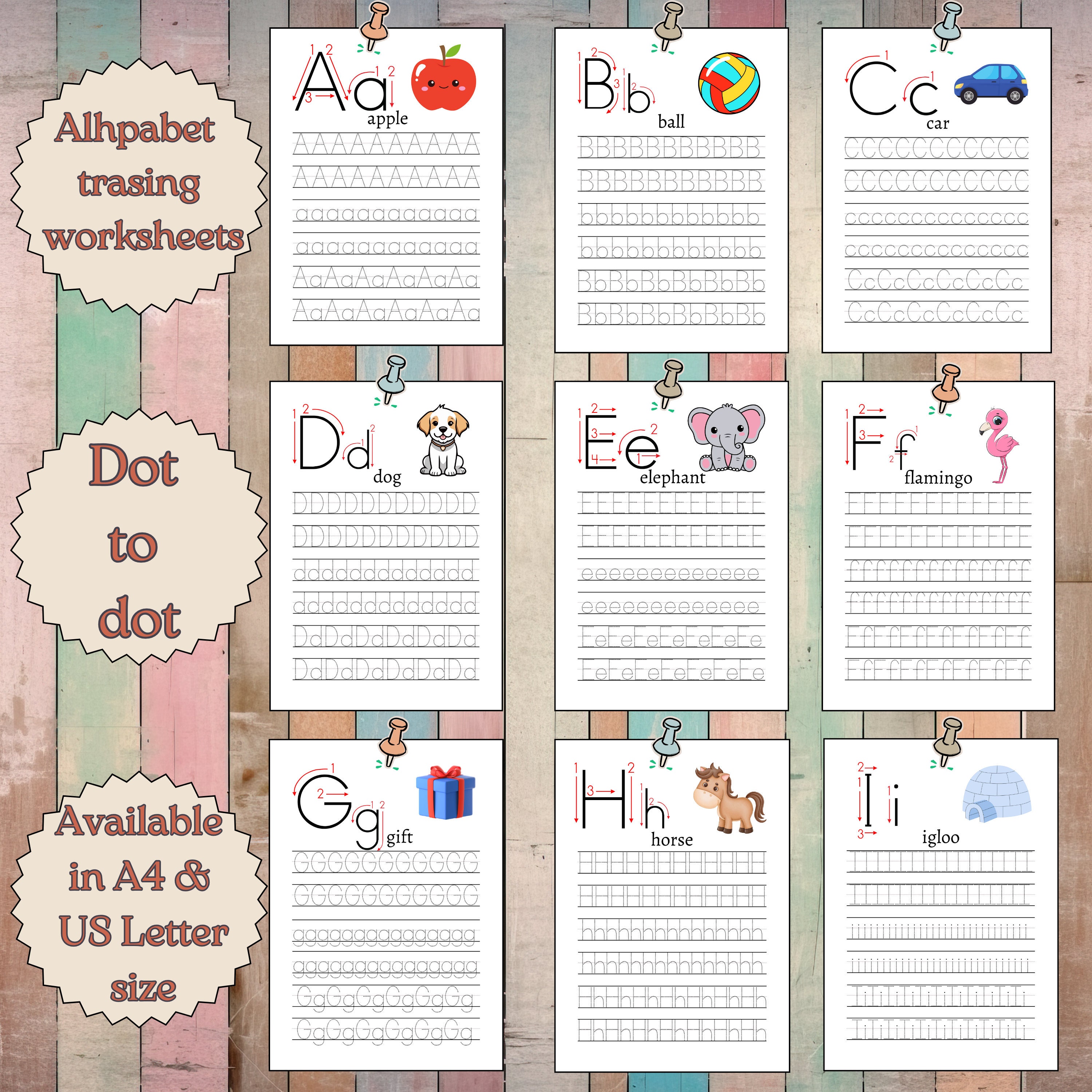 26 Printable Trace the Alphabet Worksheets Alphabet Worksheets Download ...