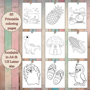 85 Printable Coloring Pages For Kids Coloring Book  Preschool Kindergarten Homeschool Printable Toddlers Preschoolers Coloring Page