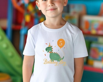 Chemise anniversaire dinosaure personnalisée, tee-shirt anniversaire dinosaure année, chemise dinosaure garçons