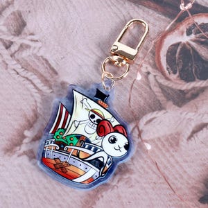 Merry Go Pirate Ship Anime Keychain Acrylic Manga OP