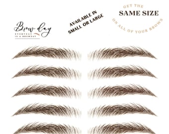 Eyebrow Stickers - SAME SIZE - Copenhagen LARGE Color: Dark Brown