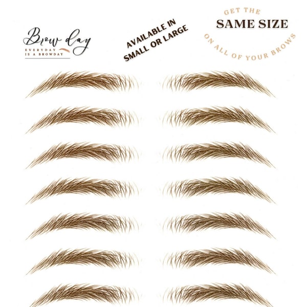 Eyebrow Stickers - SAME SIZE - Stockholm - LARGE - All the brows in the same size