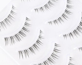 Eyelashes - Natural - 5 pairs - Shape Annie -  Black