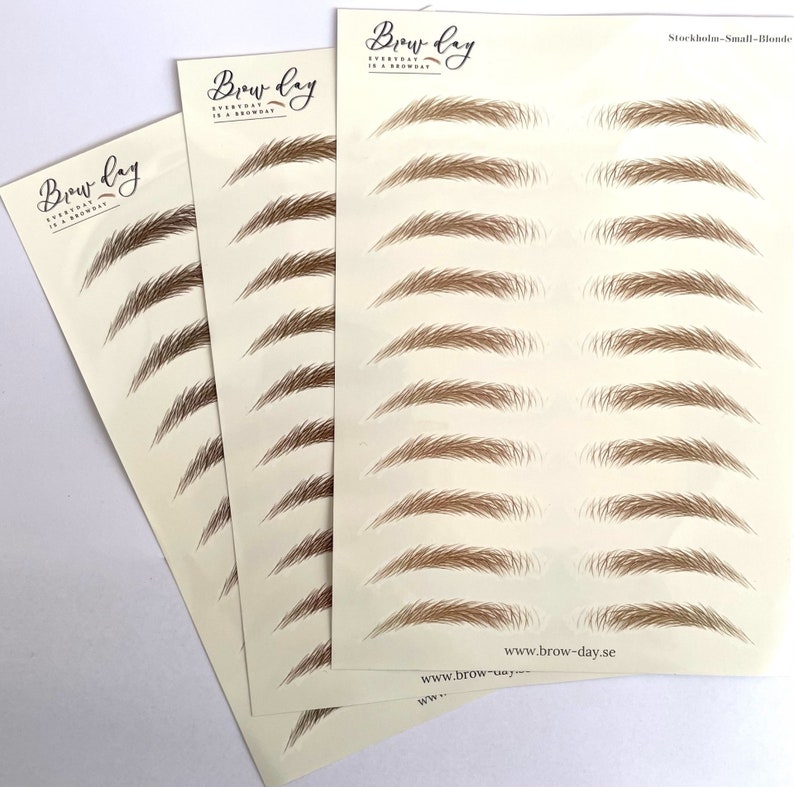 Eyebrow Stickers SAME SIZE Stockholm LARGE All the brows in the same size image 5