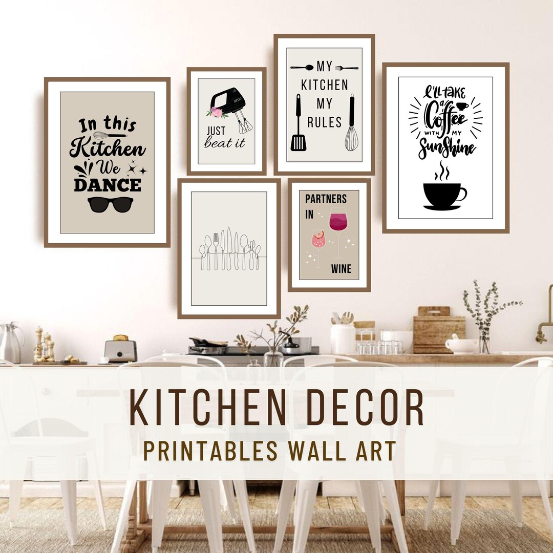 art gallery for kitchen art prints digital download... Kitchen Print Set of 12: Modern Farmhouse Gallery Wall (digital ...
