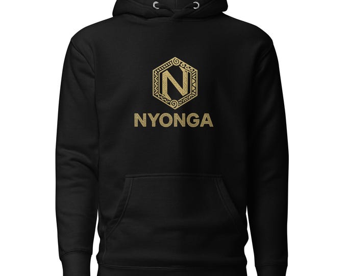 NYONGA Unisex Luxury Hoodie – Black or White | Premium Streetwear | Minimalist Fashion