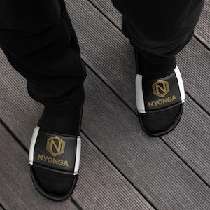 NYONGA Men’s Slides – Non-Slip All-Weather Sandals for Summer, Beach, Shower, Indoor & Outdoor Wear
