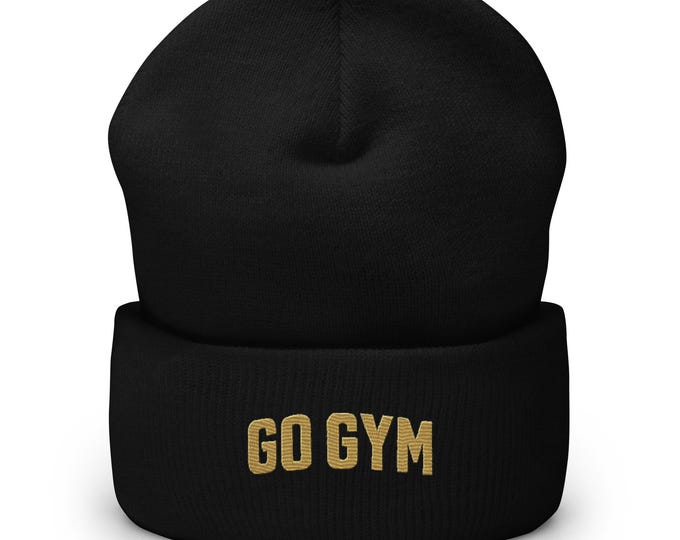 GO GYM Cuffed Beanie: Unisex Hypoallergenic Knit Winter Hat