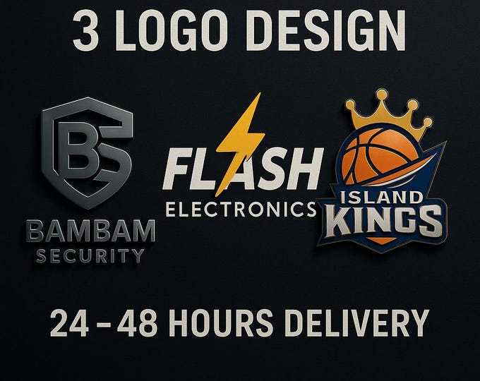 Custom Logo Design | 3 Professional Logo Design For Business, Weddings | 3D Mockup, Minimalist, Modern & Unique Logos 24 - 48 Hours Delivery