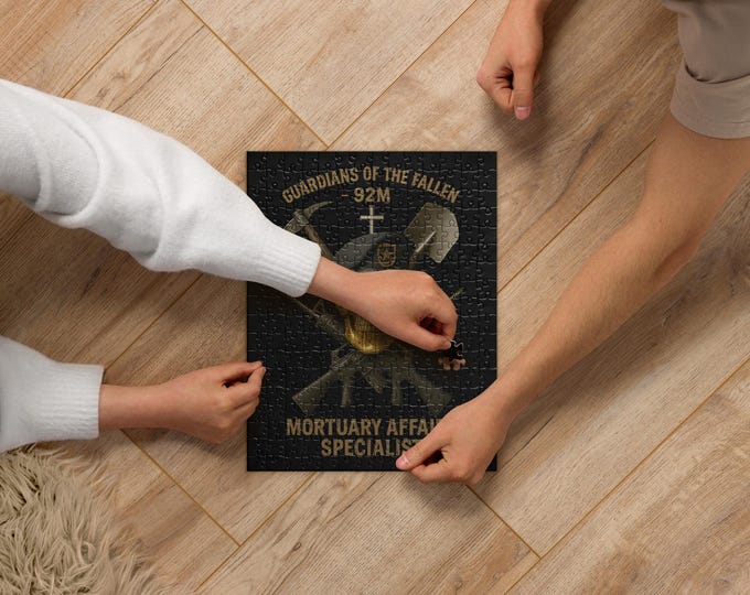 92M Mortuary Affairs Jigsaw Puzzle – Army Specialist Gift for Veterans & Soldiers