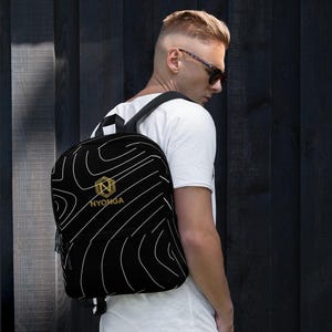 Luxury NYONGA Backpack – Black Gold School Bag for Teens & College Students