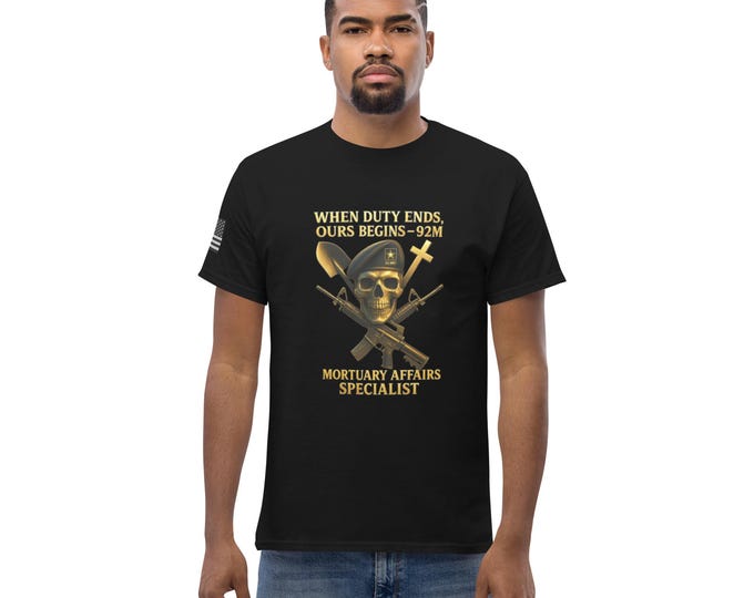 Army Mortuary Affairs Specialist 92M Tee | Honor Fallen Heroes U.S. Army Funeral Services Shirt
