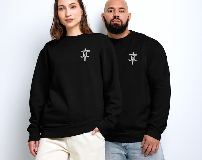 Jesus Christ Urban Crewneck Sweatshirt – Black Christian Streetwear, Winter Faith Sweater, Unisex S–3XL