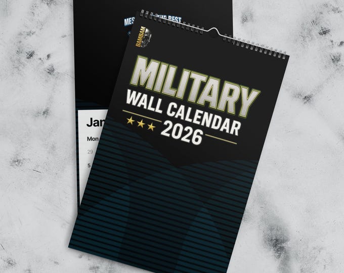 Military Wall Calendar 2026 – US Army, Navy, Marines, Air Force, Space Force and Coast Guard Birthdays | 8.26×11.69 & 11×17