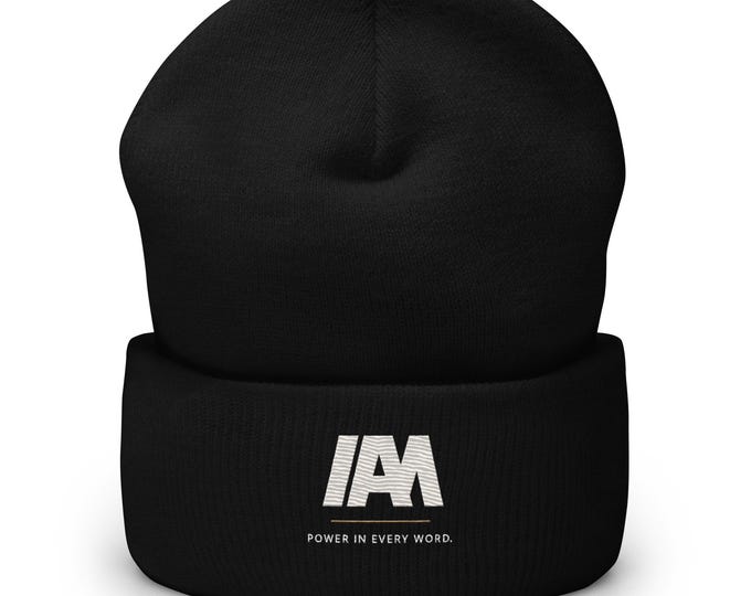 I AM Cuffed Beanie – Power in Every Word | Unisex Winter Hat