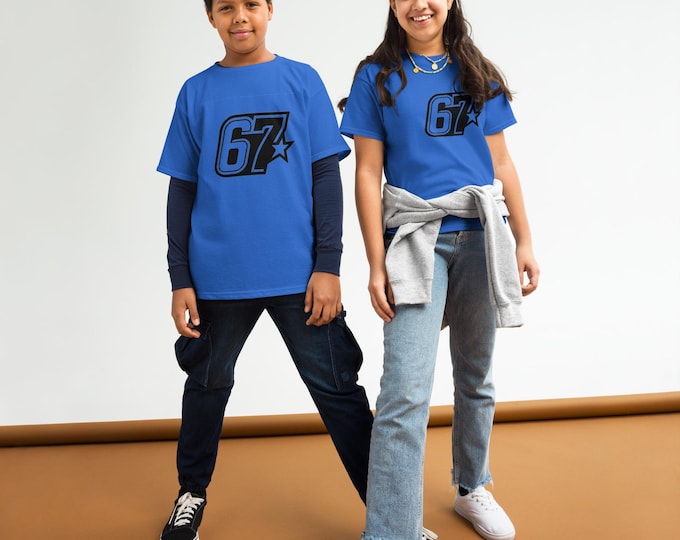 Youth "67" Graphic Tee | Unisex Cotton Kids Shirt