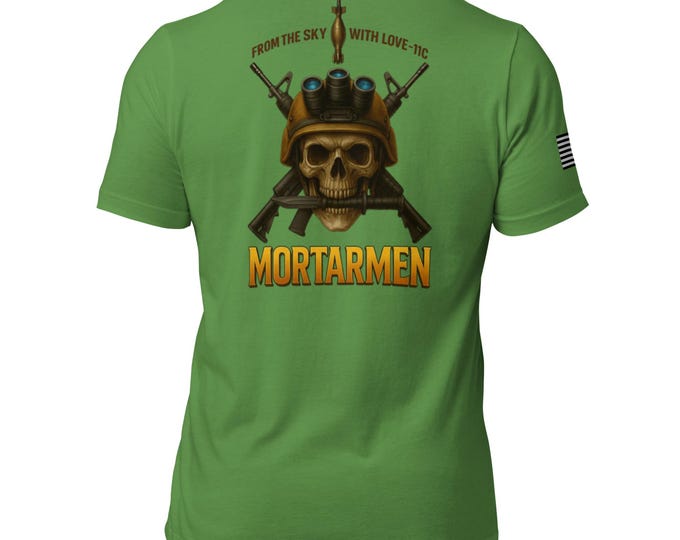 Mortarmen 11C Skull T-Shirt – From the Sky With Love | US Army Infantry Military Tee | Tactical Veteran Gift | 11C Mortar MOS Shirt