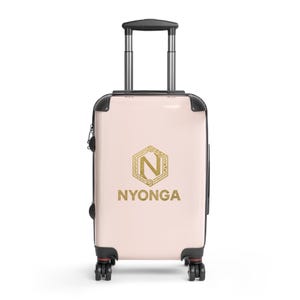 NYONGA Pink Hard-Shell Suitcase – Chic Lightweight Spinner Luggage with TSA Lock, Stylish Travel Case
