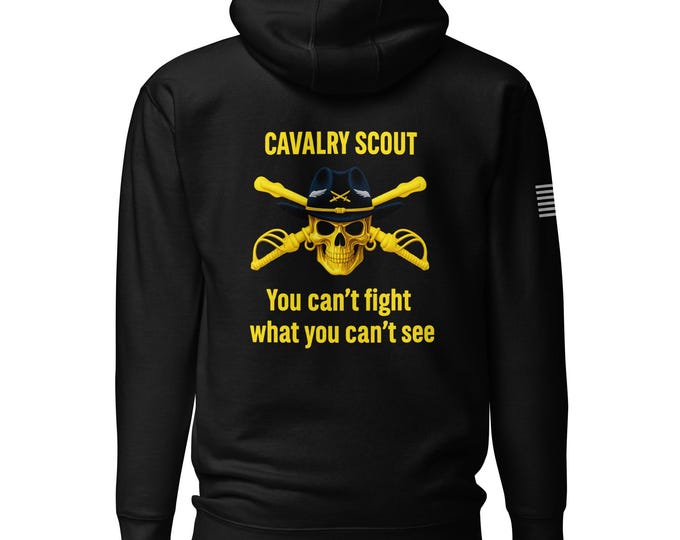 Cavalry Scout Hoodie: 19D Army Veteran Unisex Sweatshirt